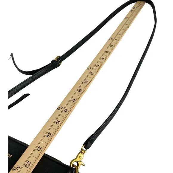 Botkier Black Leather Small Cross Body Purse Minimalist Office Professional Y2K - Picture 11 of 11